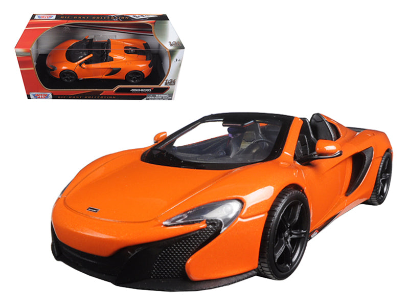 Motormax McLaren 650S Spider Orange 1/24 Diecast Model Car by Motormax