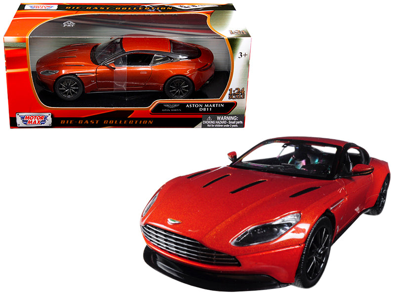 Motormax Aston Martin DB11 Copper Orange 1/24 Diecast Model Car by Motormax
