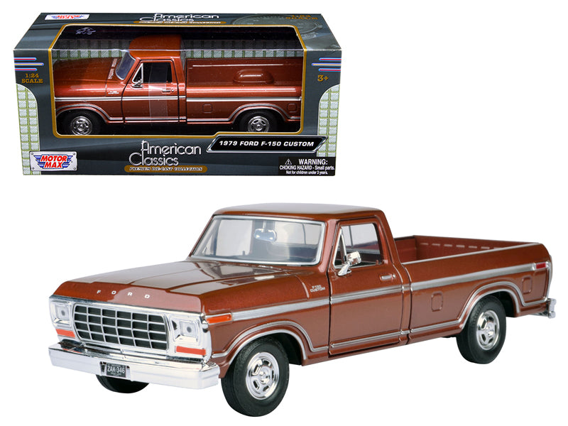 Motormax 1979 Ford F-150 Pickup Truck Brown 1/24 Diecast Model Car by Motormax