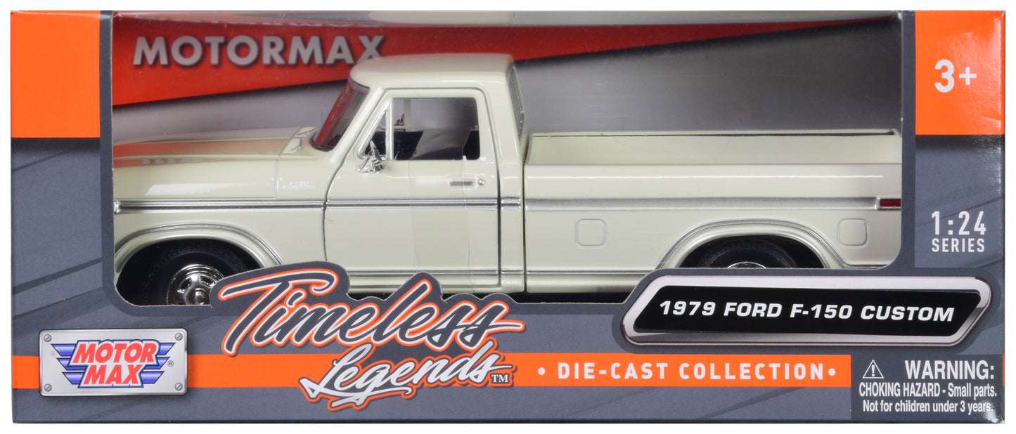 Motormax 1979 Ford F-150 Pickup Truck White 1/24 Diecast Model Car by Motormax