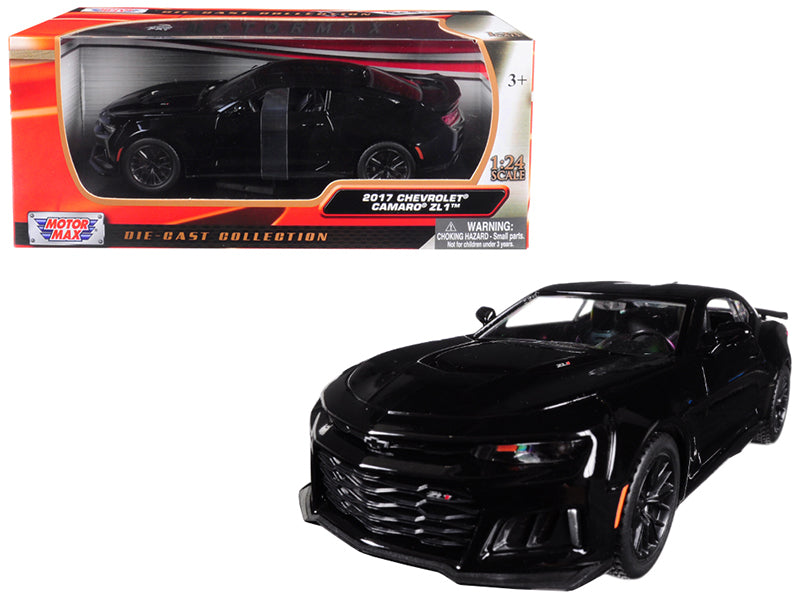Motormax 2017 Chevrolet Camaro ZL1 Black 1/24 Diecast Model Car by Motormax