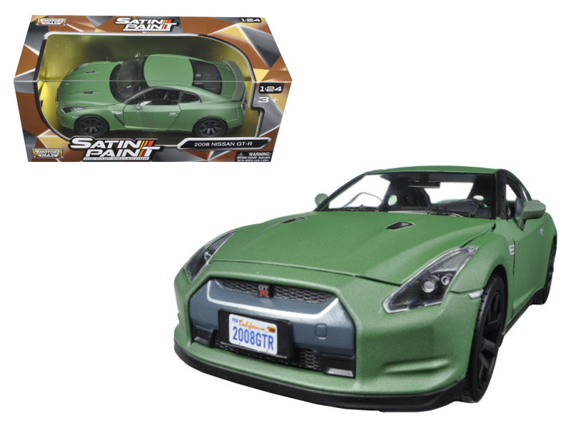 Motormax 2008 Nissan GT-R R35 Matt Green 1/24 Diecast Model Car by Motormax