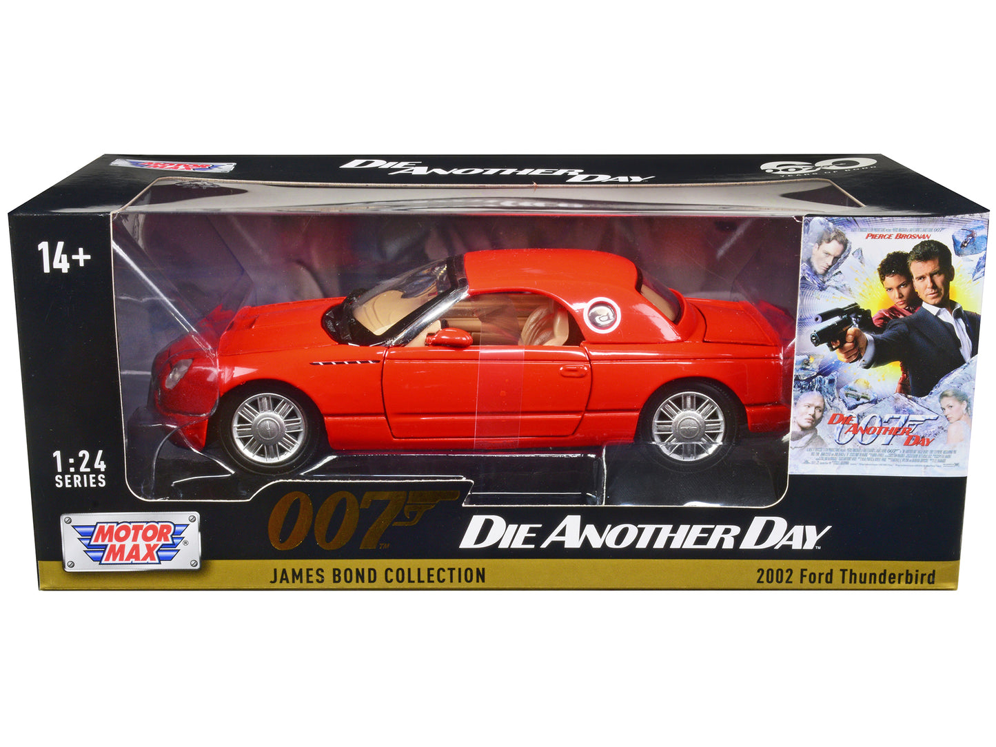 Motormax 2002 Ford Thunderbird Orange James Bond 007 "Die Another Day" (2002) Movie "James Bond Collection" Series 1/24 Diecast Model Car by Motormax