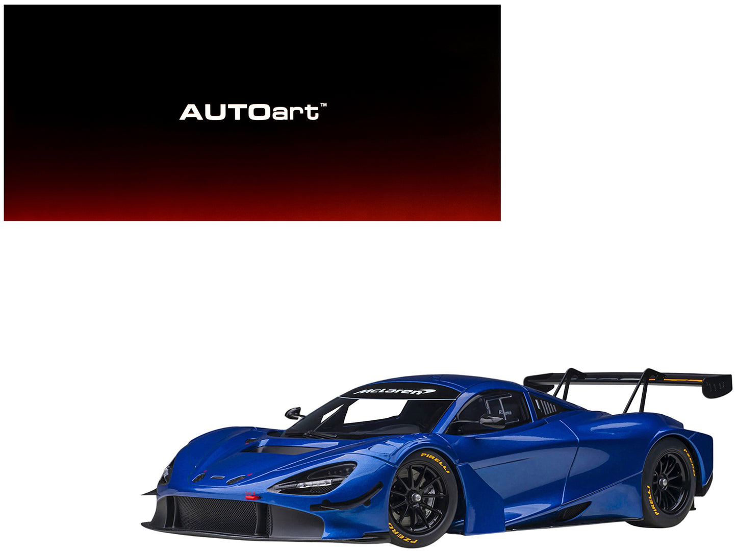 Autoart Mclaren 720S GT3 Azure Blue Metallic 1/18 Model Car by Autoart
