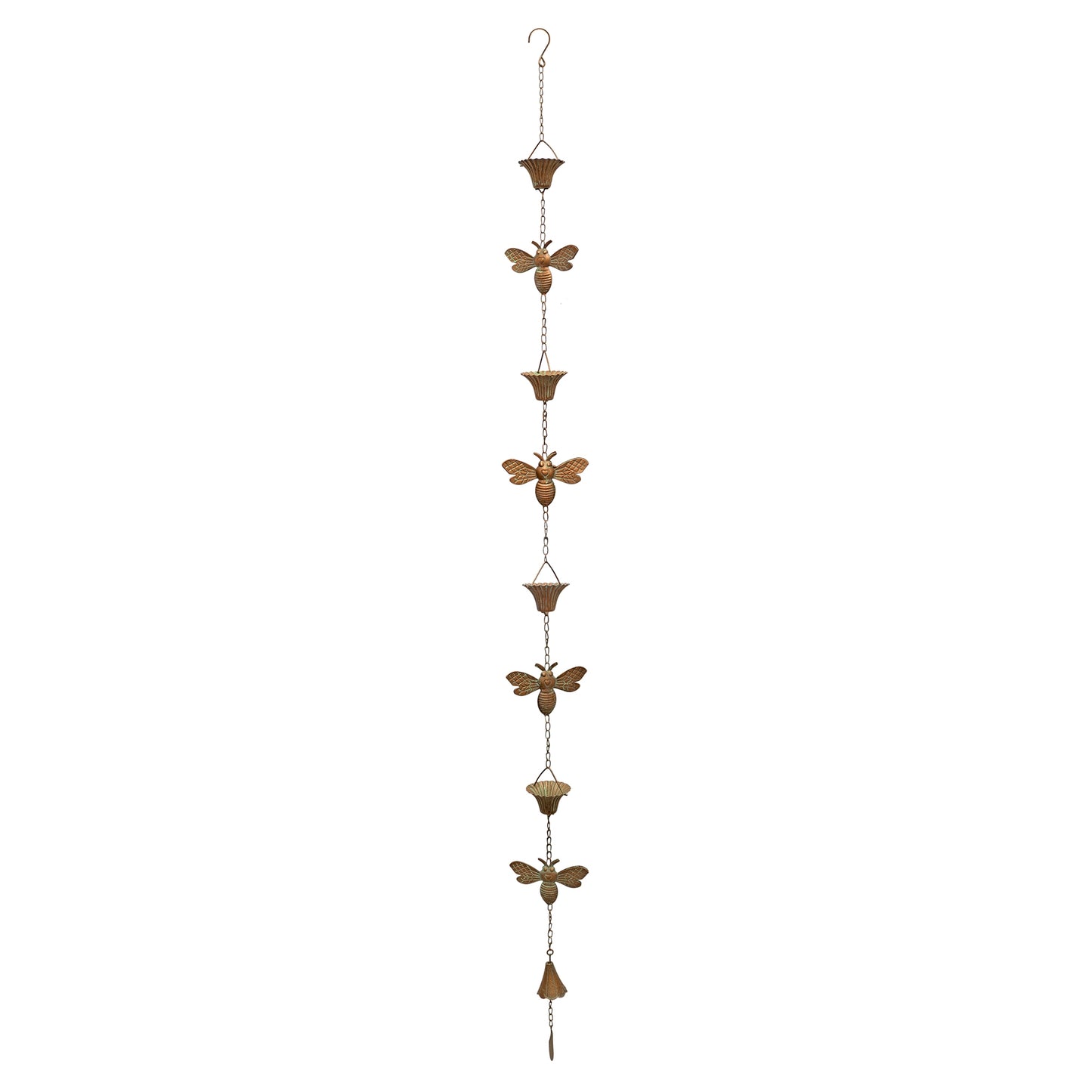 Iron Bumble Bee Rain Chain 61.5"H