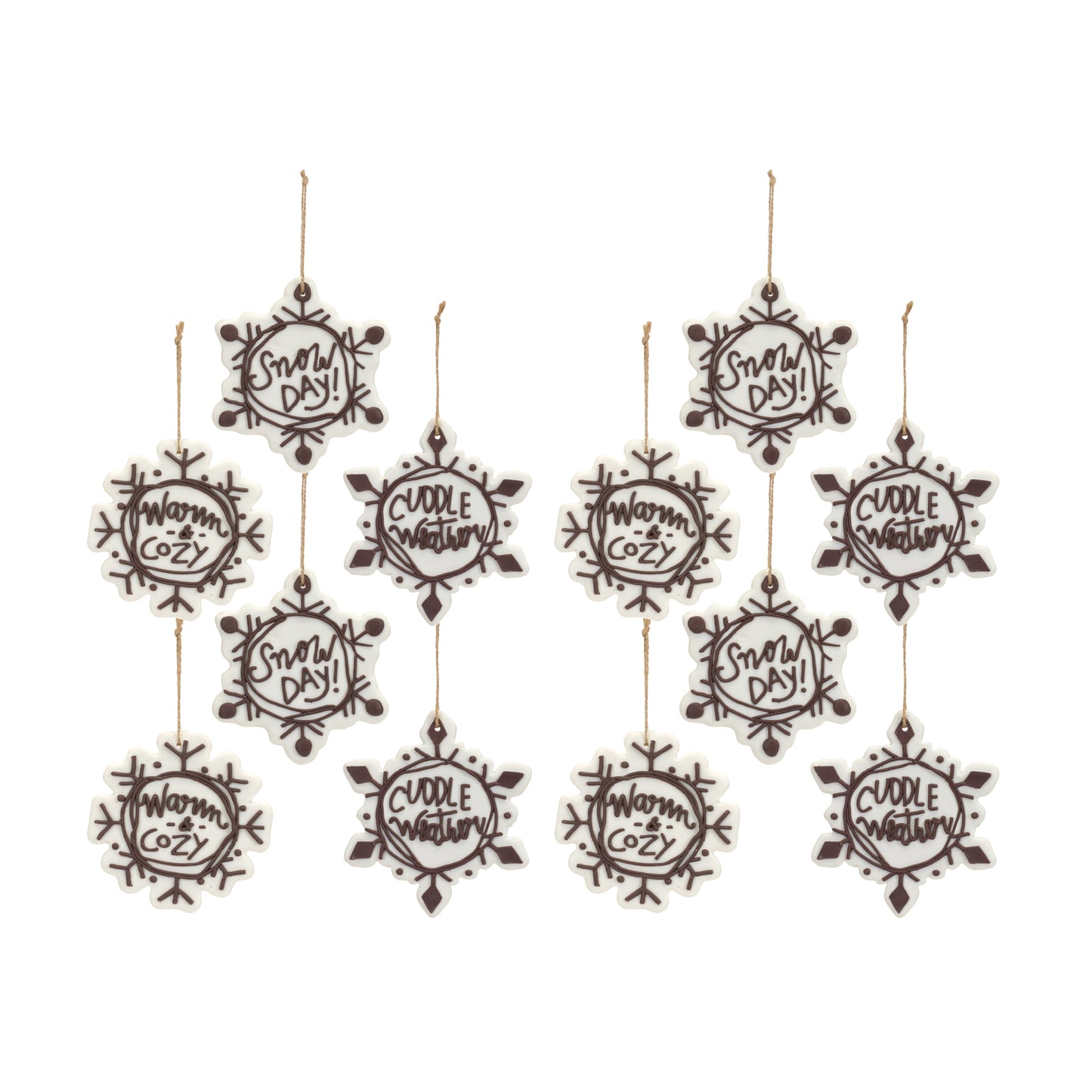 Cut Cookie Design Snowflake Ornament (Set of 12)