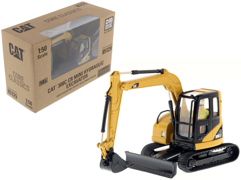 Diecast Masters CAT Caterpillar 308C CR Excavator with Operator "Core Classics Series" 1/50 Diecast Model by Diecast Masters