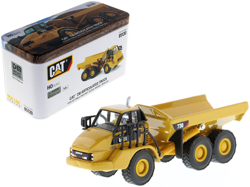 Diecast Masters CAT Caterpillar 730 Articulated Dump Truck with Operator "High Line" Series 1/87 (HO) Scale Diecast Model by Diecast Masters