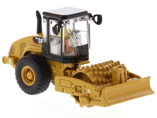 Diecast Masters CAT Caterpillar CS56 Padfoot Drum Vibratory Soil Compactor with Operator "High Line" Series 1/87 (HO) Scale Diecast Model by Diecast Masters