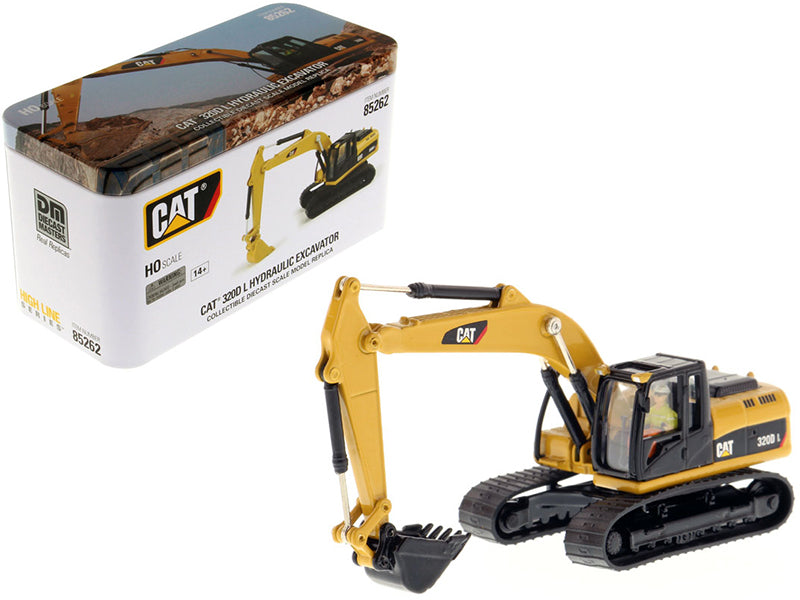 Diecast Masters CAT Caterpillar 320D L Hydraulic Excavator with Operator "High Line" Series 1/87 (HO) Scale Diecast Model by Diecast Masters