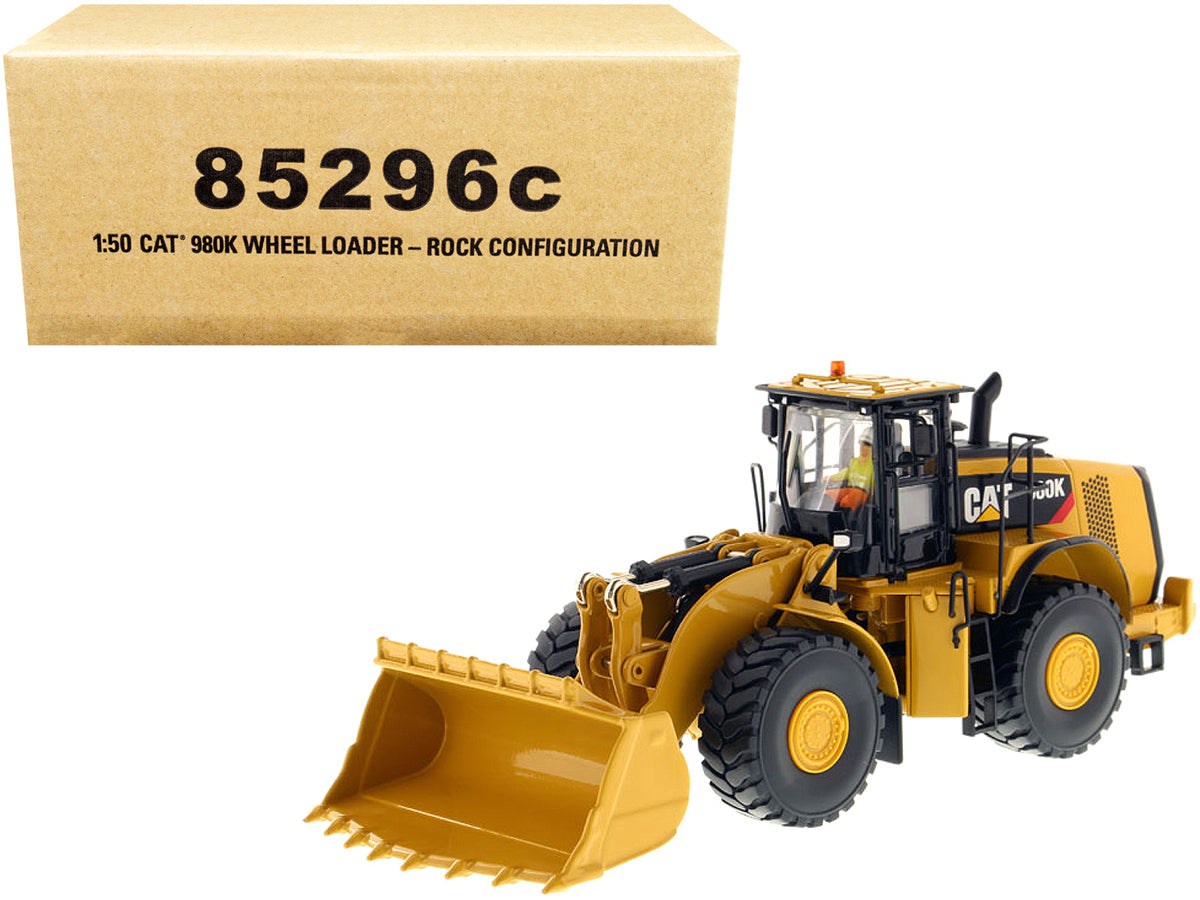 Diecast Masters CAT Caterpillar 980K Wheel Loader Rock Configuration with Operator "Core Classics Series" 1/50 Diecast Model by Diecast Masters