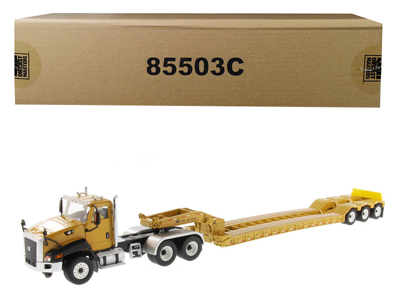 Diecast Masters Cat Caterpillar CT660 Day Cab with XL 120 Low-Profile HDG Lowboy Trailer and Operator "Core Classics" Series 1/50 Diecast Model by Diecast Masters