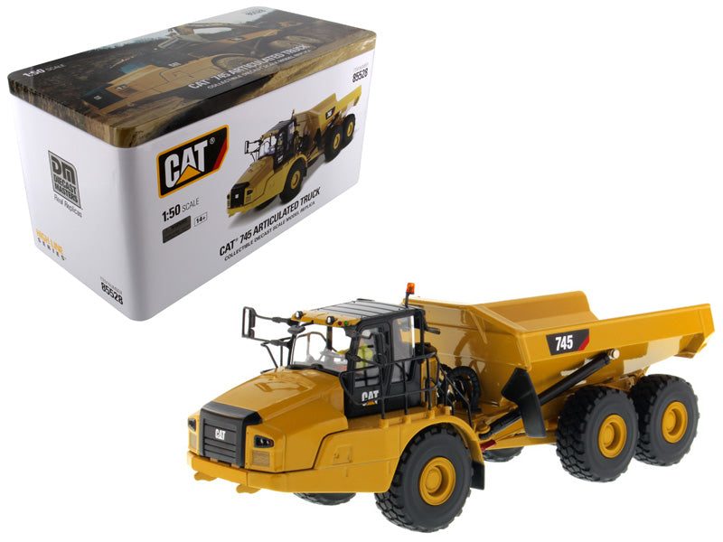 Diecast Masters CAT Caterpillar 745 Articulated Dump Truck with Removable Operator "High Line" Series 1/50 Diecast Model by Diecast Masters
