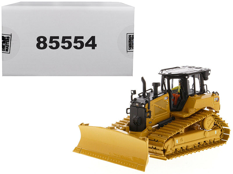 Diecast Masters CAT Caterpillar D6 XE LGP Track Type Tractor Dozer with VPAT Blade and Operator "High Line" Series 1/50 Diecast Model by Diecast Masters