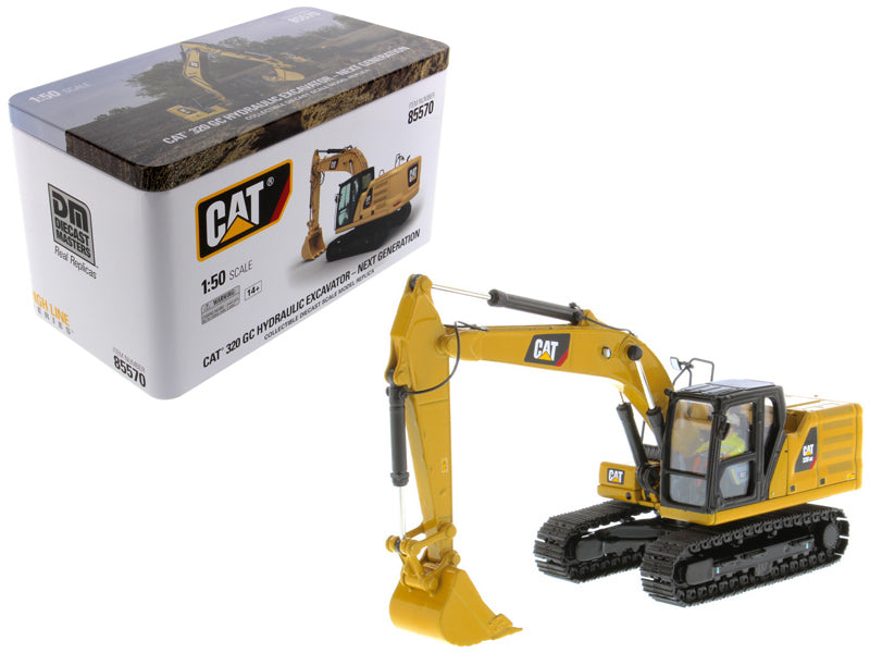 Diecast Masters CAT Caterpillar 320 GC Hydraulic Excavator with Operator Next Generation Design "High Line Series" 1/50 Diecast Model by Diecast Masters