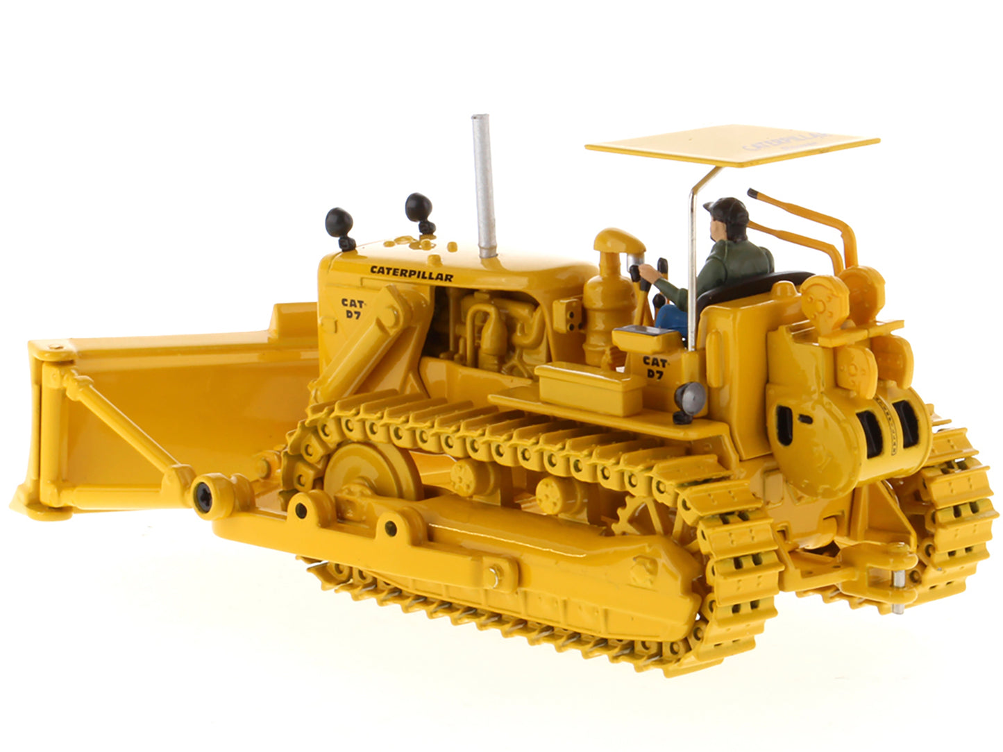 CAT Caterpillar D7C Track-Type Tractor Dozer Yellow with Operator "Vintage Series" 1/50 Diecast Model by Diecast Masters