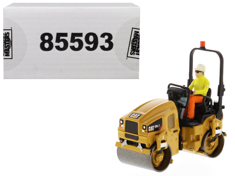 Diecast Masters CAT Caterpillar CB-2.7 Utility Compactor with Operator "High Line Series" 1/50 Diecast Model by Diecast Masters