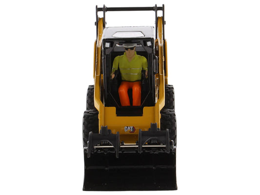 Diecast Masters CAT Caterpillar 272D3 Skid Steer Loader with Operator Yellow "High Line" Series 1/32 Diecast Model by Diecast Masters