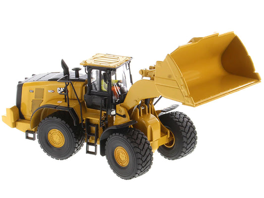 Diecast Masters CAT Caterpillar 982 XE Wheel Loader Yellow with Operator "High Line Series" 1/50 Diecast Model by Diecast Masters