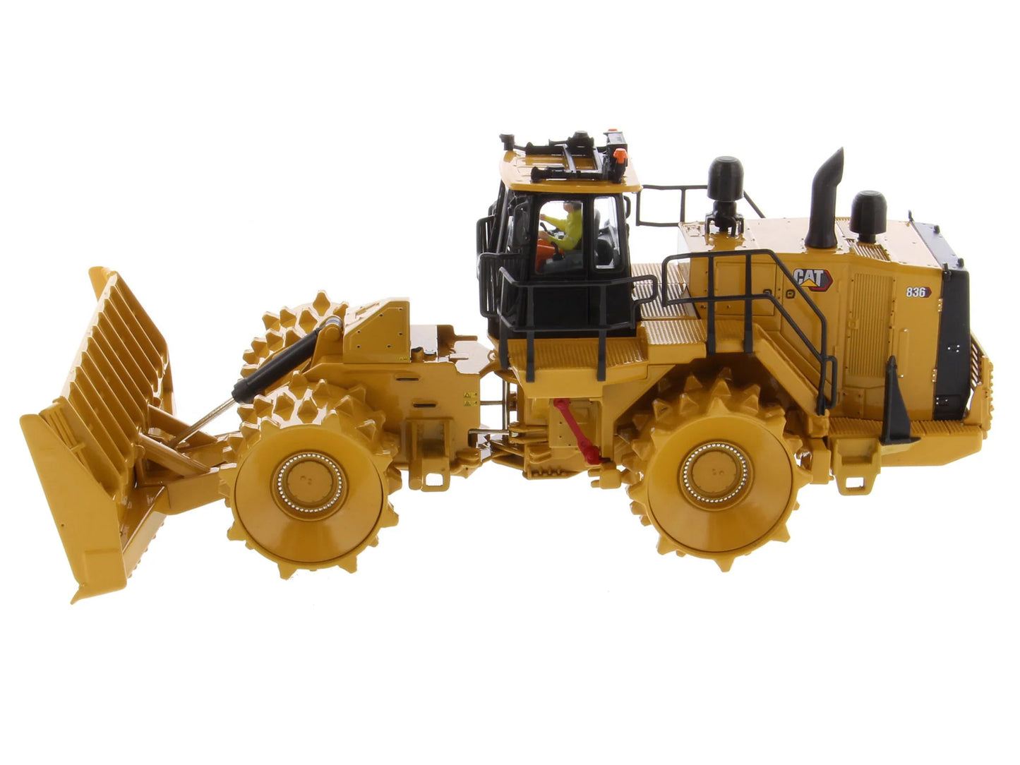 Diecast Masters CAT Caterpillar 836 Landfill Compactor Yellow "High Line" Series 1/50 Diecast Model by Diecast Masters