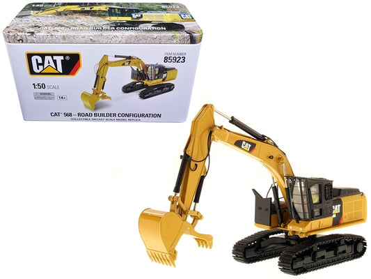 Diecast Masters CAT Caterpillar 568 GF Road Builder with Operator "High Line Series" 1/50 Diecast Model by Diecast Masters