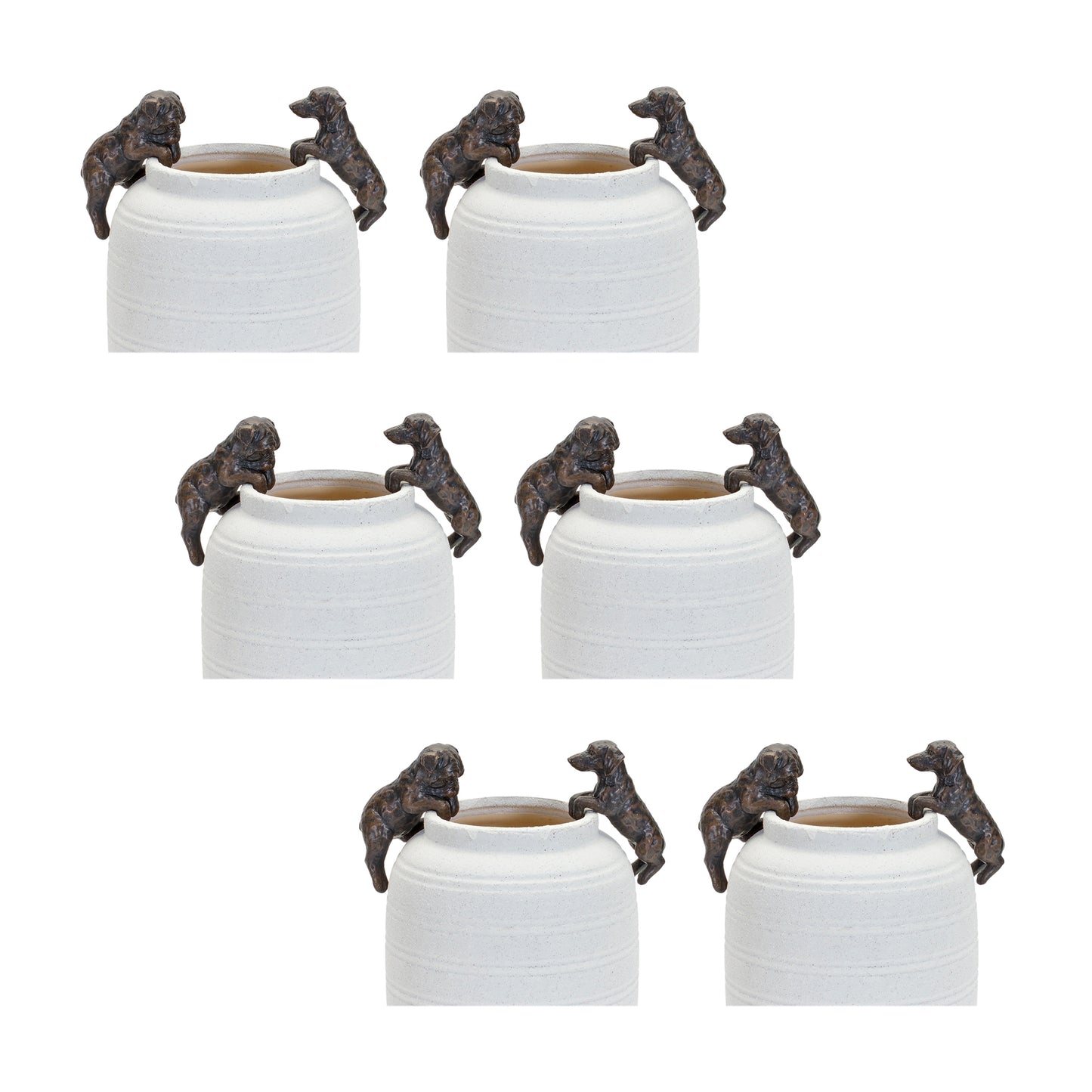 Mini Dachshund and Bull Dog Pot Hanger (Set of 6)