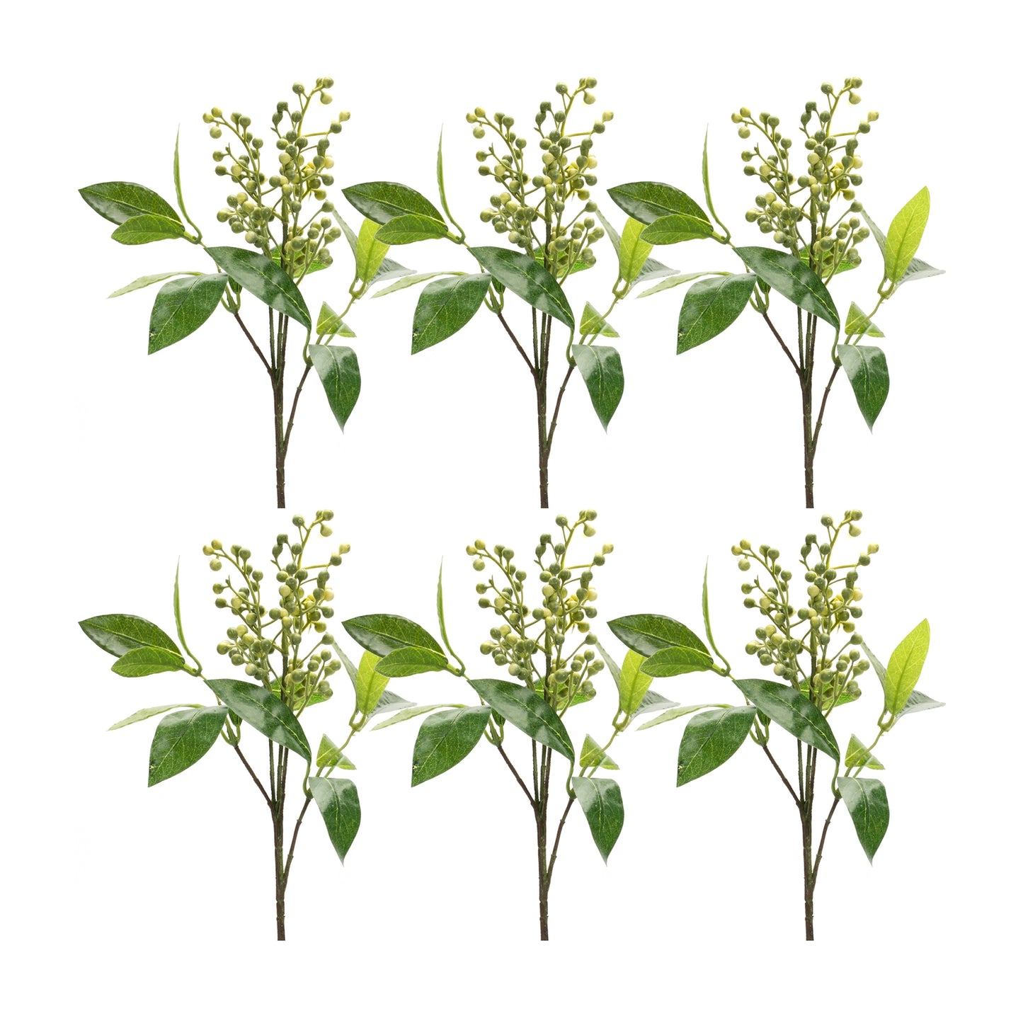 Green Berry Foliage Spray (Set of 6)