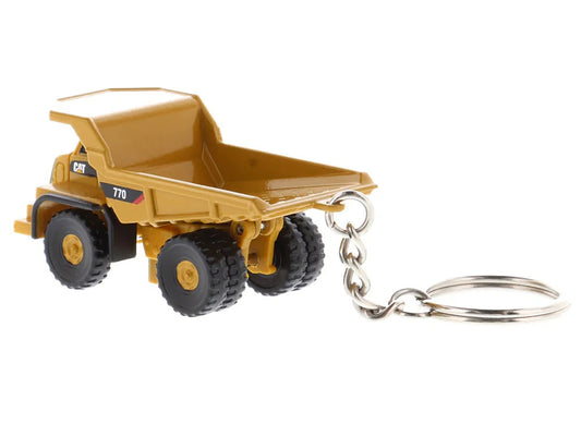 Diecast Masters CAT Caterpillar 770 Off-Highway Truck Keychain Yellow Diecast Model by Diecast Masters