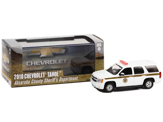 Greenlight 2010 Chevrolet Tahoe White with Gold Stripes "Absaroka County Sheriff's Department" 1/43 Diecast Model Car by Greenlight