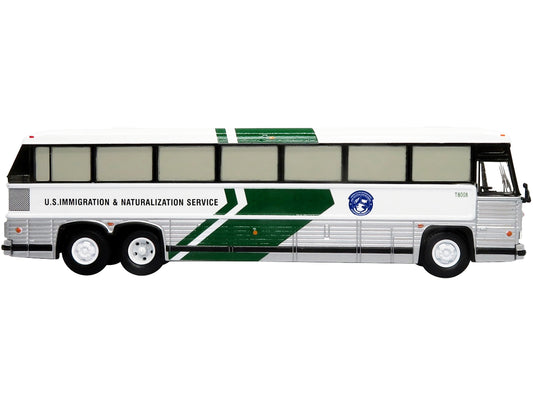Iconic Replicas MCI MC-12 Coach Classic Bus "U.S. Immigration & Naturalization Service" "Vintage Bus & Motorcoach Collection" 1/87 Diecast Model by Iconic Replicas