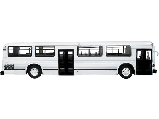 Iconic Replicas MCI Classic City Bus Plain White "Vintage Bus & Motorcoach Collection" 1/87 Diecast Model by Iconic Replicas