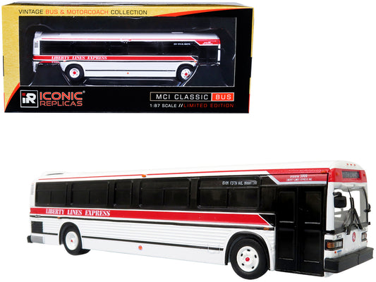 Iconic Replicas MCI Classic City Bus Liberty Lines Express "BXM Fifth Ave. Manhattan" "Vintage Bus & Motorcoach Collection" 1/87 Diecast Model by Iconic Replicas