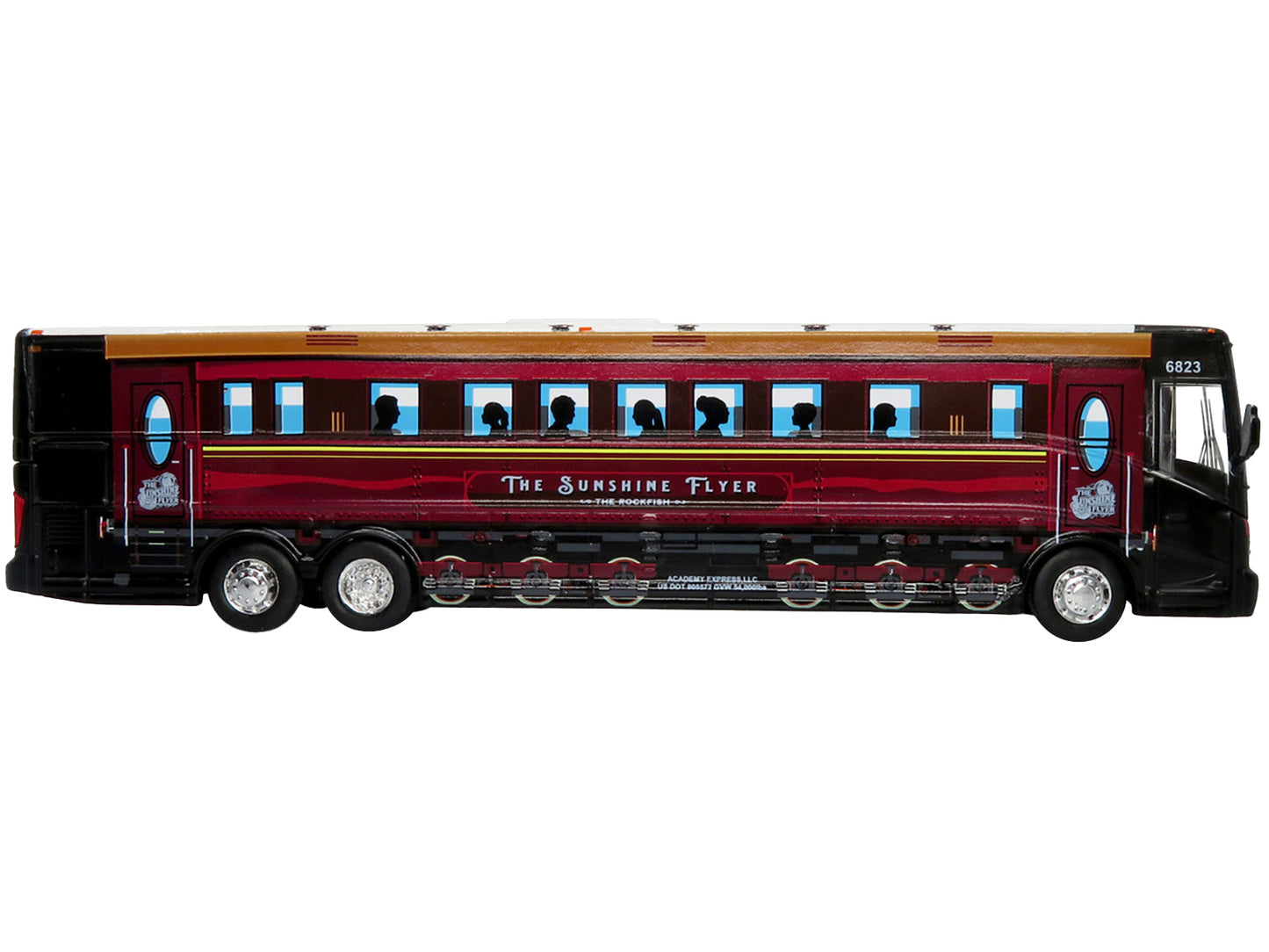 Iconic Replicas Van Hool CX-45 Coach Bus Academy Bus Lines "The Sunshine Flyer: The Rockfish" 1/87 Diecast Model by Iconic Replicas