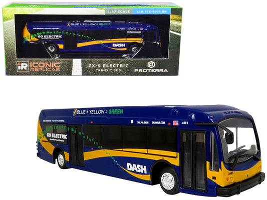 Iconic Replicas Proterra ZX5 Electric Transit Bus "Alexandria Transit Co." DASH "35 Pentagon" 1/87 (HO) Diecast Model by Iconic Replicas