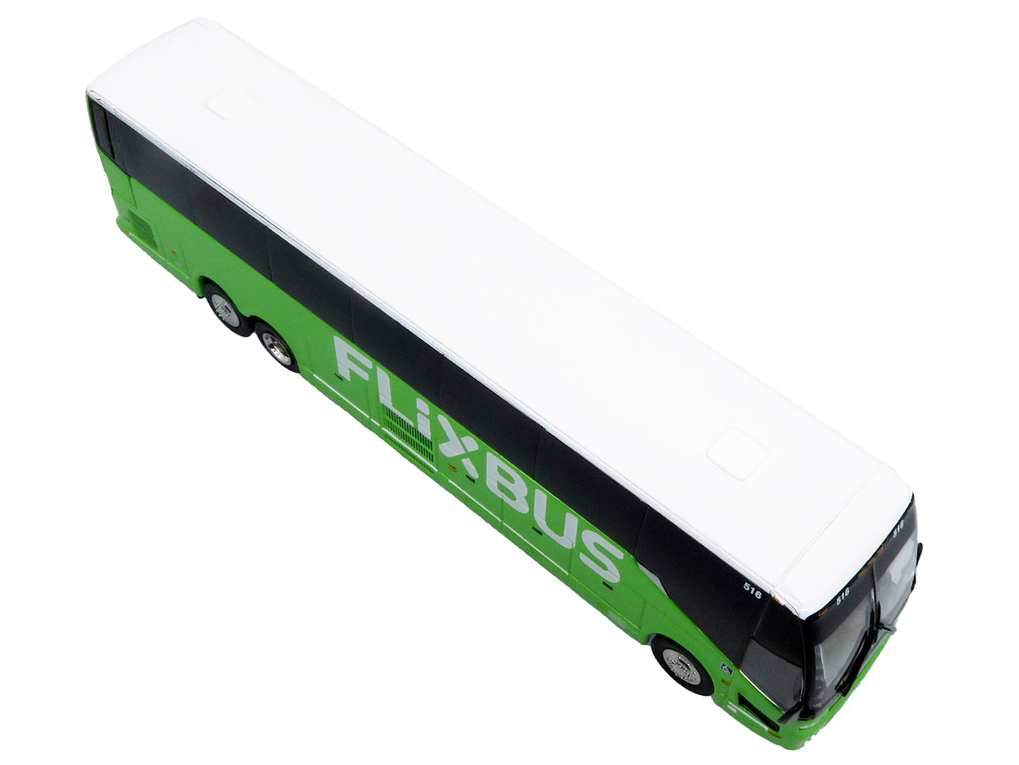 Iconic Replicas Prevost H3-45 Coach Bus "FlixBus" Green Limited Edition 1/87 (HO) Diecast Model by Iconic Replicas