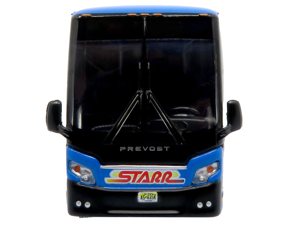 Iconic Replicas Prevost H3-45 Coach Bus "Starr Tours" Blue with Graphics Limited Edition 1/87 (HO) Diecast Model by Iconic Replicas