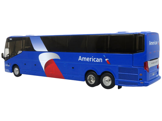 Iconic Replicas Prevost H3-45 Coach Bus "American Airlines Landline" Blue with Graphics Limited Edition 1/87 (HO) Diecast Model by Iconic Replicas