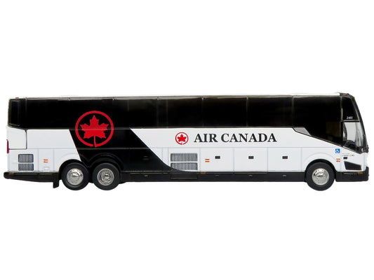 Iconic Replicas Prevost H3-45 Coach Bus "Air Canada Landline" Black and White Limited Edition 1/87 (HO) Diecast Model by Iconic Replicas