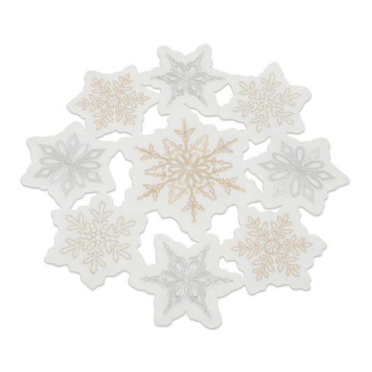 Embroidered Snowflake Doily (Set of 3)