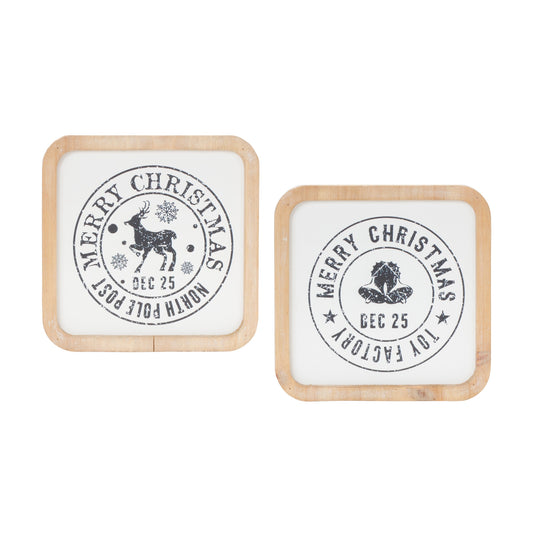 Holiday Mail Stamp Plaque (Set of 12)