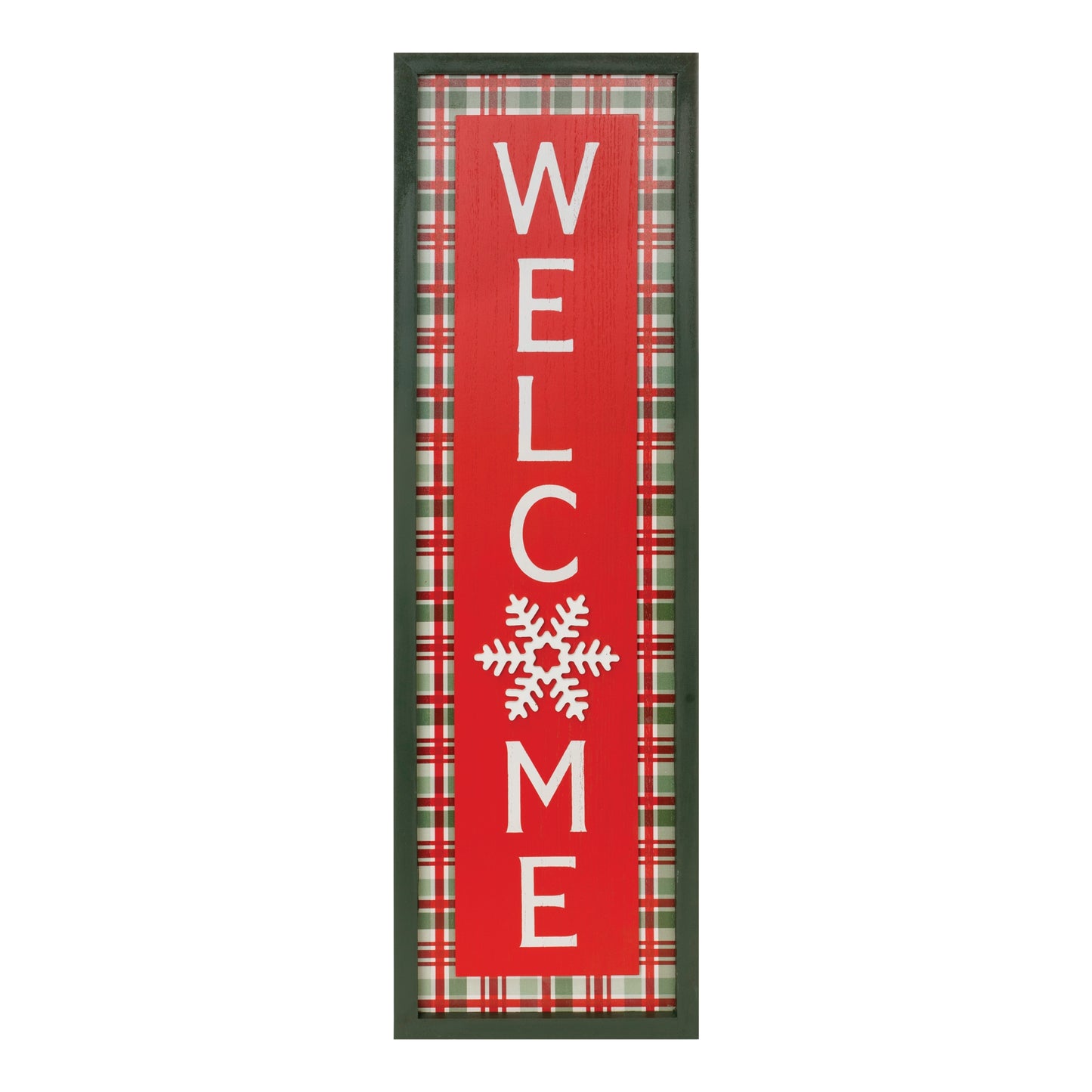 Framed Winter Welcome Sign 31.5"H