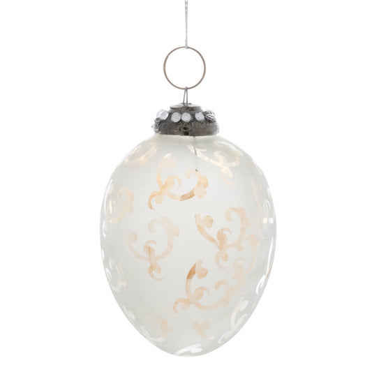 Ornate Glass Egg Ornament (Set of 6)