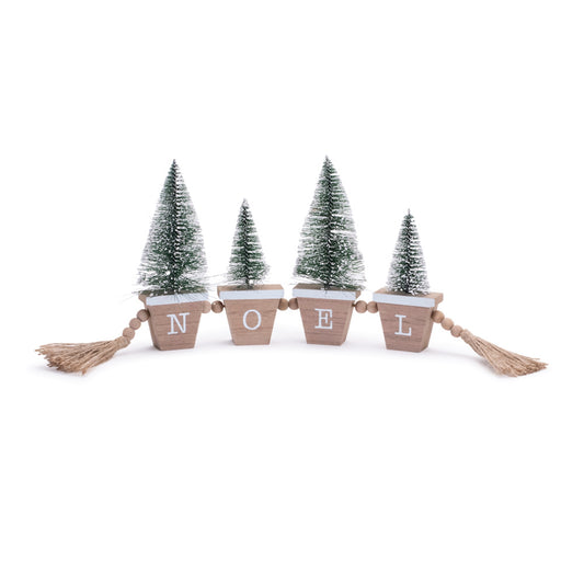 Noel Bottle Brush Tree Decor 19.5"L