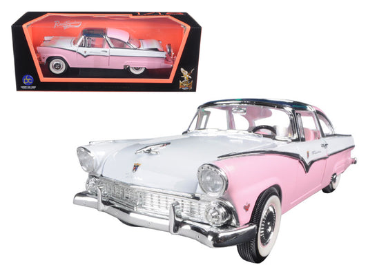 Road Signature 1955 Ford Crown Victoria Pink 1/18 Diecast Model Car by Road Signature