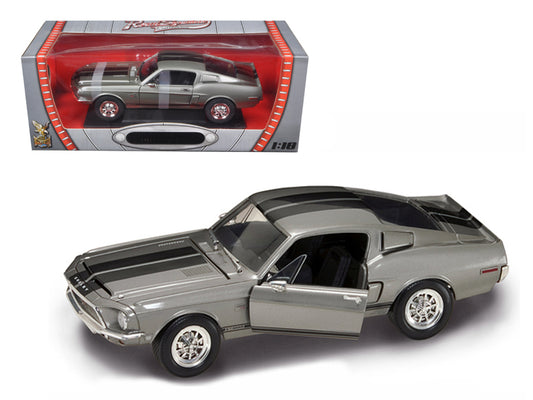 Road Signature 1968 Shelby GT 500KR Silver 1/18 Diecast Model Car by Road Signature
