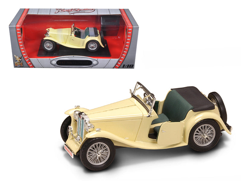 Road Signature 1947 MG TC Midget Yellow 1/18 Diecast Model Car by Road Signature