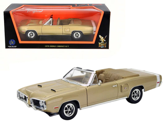 Road Signature 1970 Dodge Coronet R/T Gold 1/18 Diecast Model Car by Road Signature