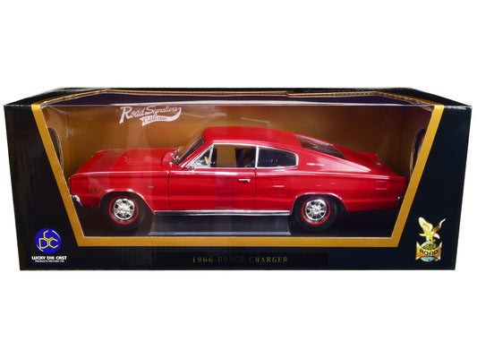 Road Signature 1966 Dodge Charger Red 1/18 Diecast Model Car by Road Signature
