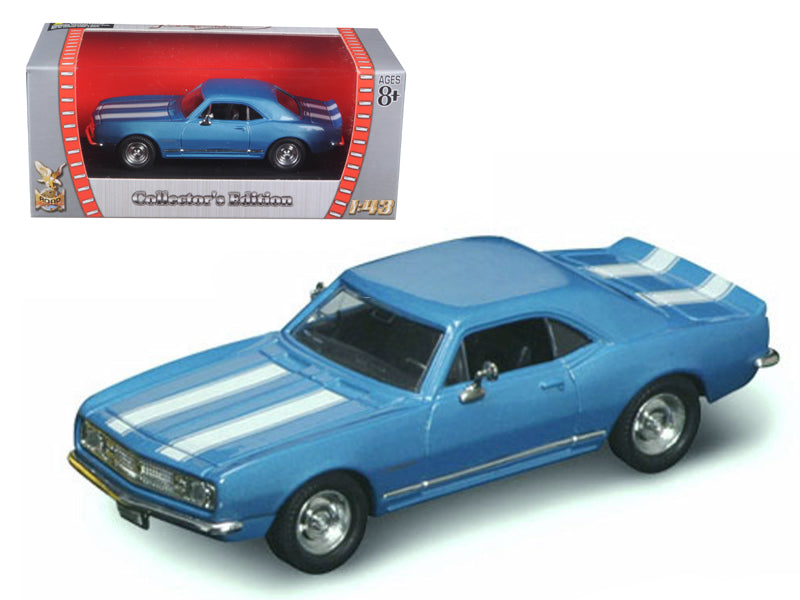 Road Signature 1967 Chevrolet Camaro Z-28 Blue 1/43 Diecast Model Car by Road Signature