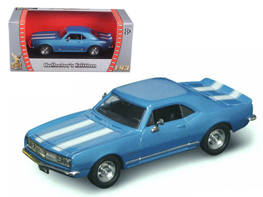 Road Signature 1967 Chevrolet Camaro Z-28 Blue 1/43 Diecast Model Car by Road Signature